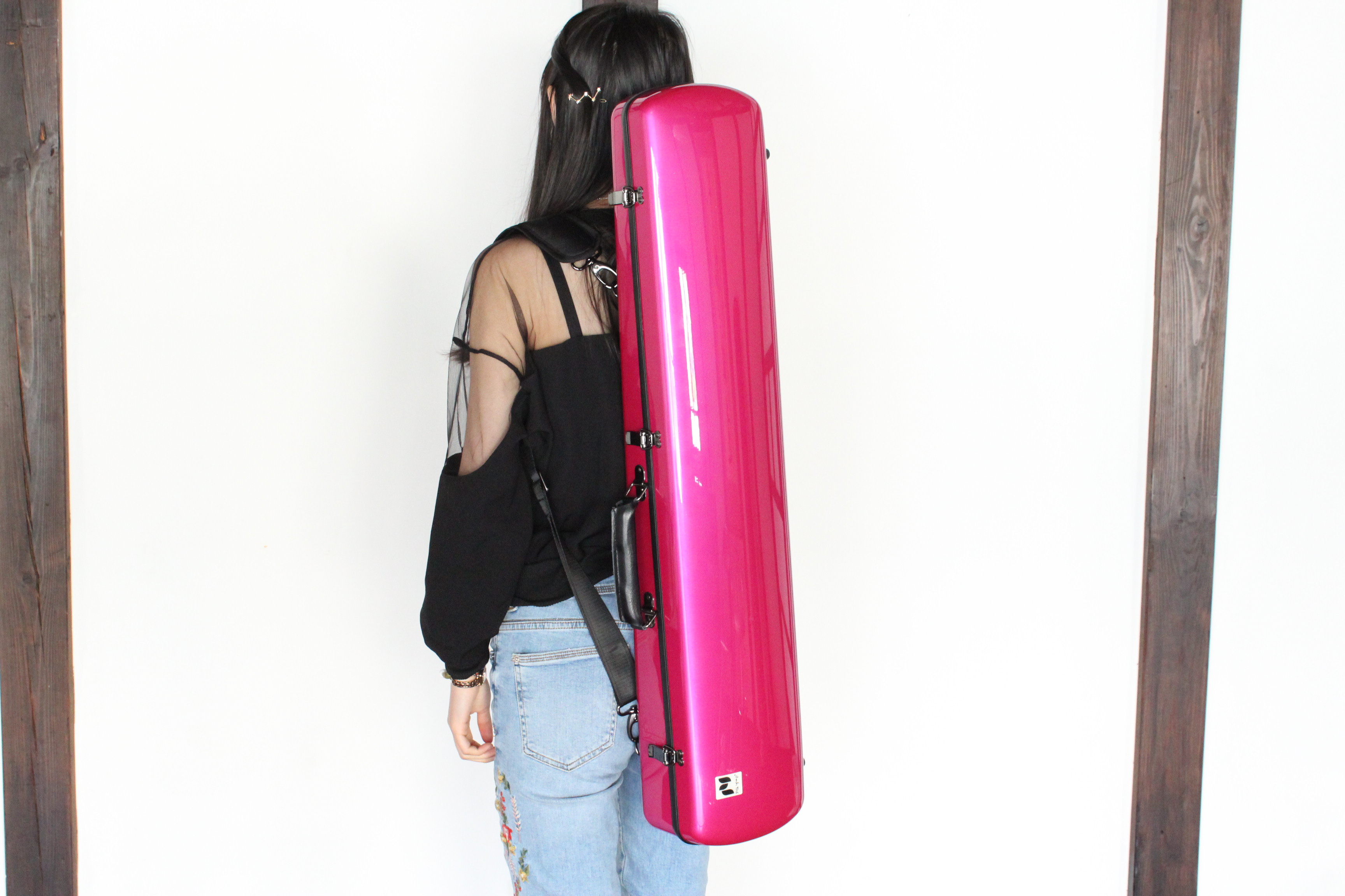 二胡リュック式ハードケース（ピンク）シャイニータイプ - 二胡の通販、卸販売なら|中国楽器専門店【龍胡堂】